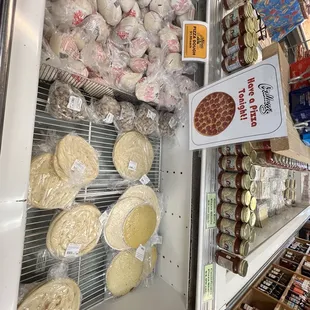 a variety of pizzas