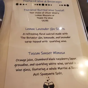 Featured cocktails