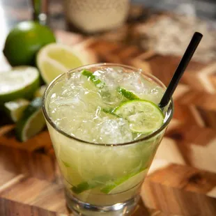 Brazil's national drink is the Caipirinha made with cachaça (distilled from sugar cane), sugar, and fresh lemons.