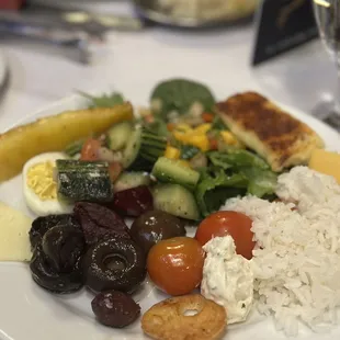 some salad bar items