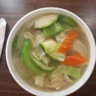 Vegetable Wonton Soup