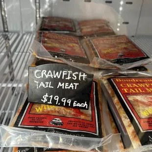 a variety of frozen food items