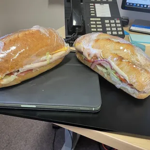 My sandwich&apos;s, about $18 for the pair.