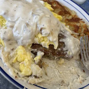 Smothered Biscuits and Gravy
