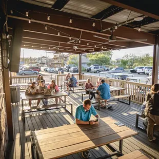 Covered patio on the waterfront