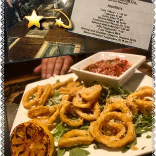 Calamari . Rubbery. Had to return.