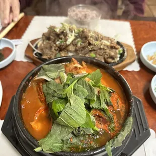 Spicy Pork Stew (Gam Ja Tang) Beef Bulgogi (Marinated Beef)