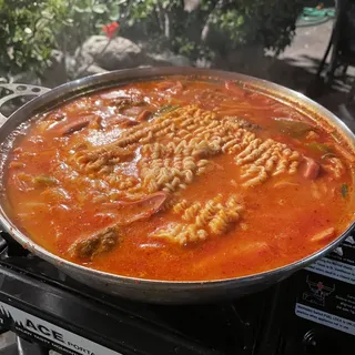 Spicy Ham and Sausage Casserole (Army Stew) (serves 3 people)