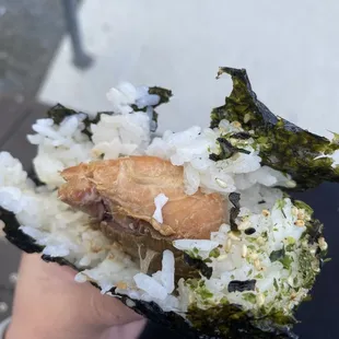 Grilled Salmon Rice Ball