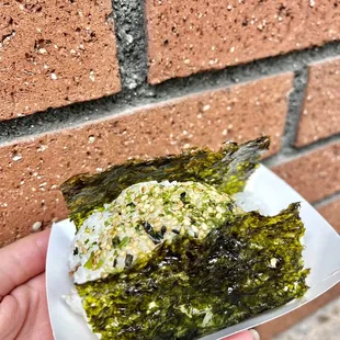 beef rice ball ($3.25) -- soo good!!