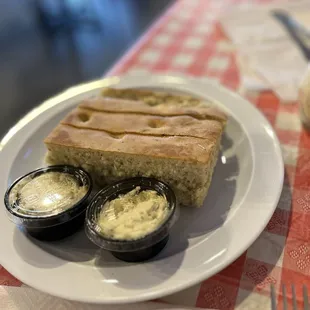 Focaccia with garlic butter