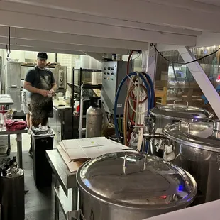 Cool the way you can see the kitchen working walking in the door