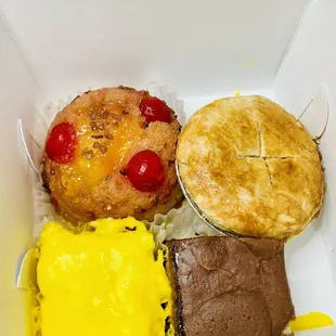 Pineapple Cake, Apple Pie &amp; Lemon and Chocolate Doberge Squares