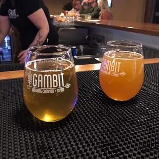 Two of their 10 ounce pours.