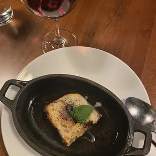 Poppy seed bread pudding