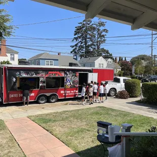 60 ft. of space needed, about 4 car lengths. Was able to get this truck parked in front of our house.