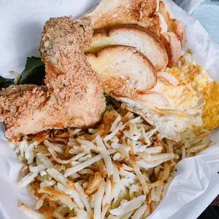 First 1st Base Breakfast (jumbo wing, hashbrown, egg and toasts) for $8.50!! WHAT A STEAL