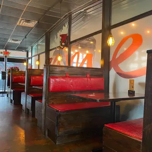 Booth seating inside