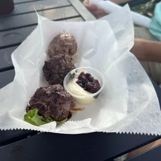 Local Bison Meatball Sampler