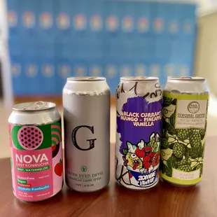 Craft beer and hard kombucha