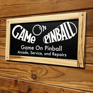 Game On Pinball sign