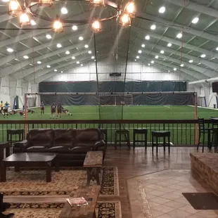 The turf field is great for training or games for multiple sports: soccer, rugby, football, lacrosse, and more.