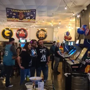 people playing video games