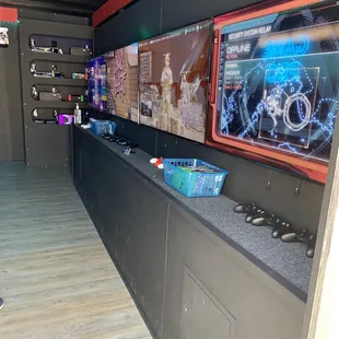 Inside gaming station