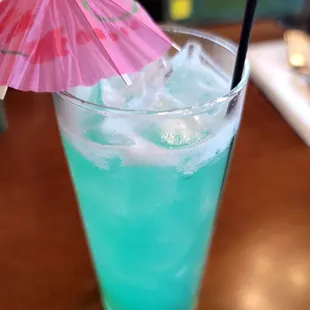 Hawaiian drink on the happy hour menu! Great beach vibes!