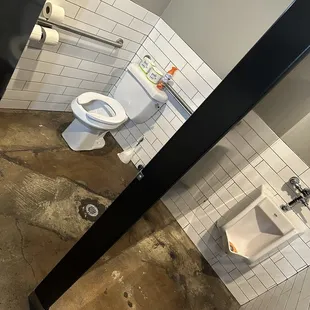 Clean rustic restrooms