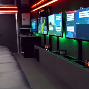 Inside of truck before guests arrived