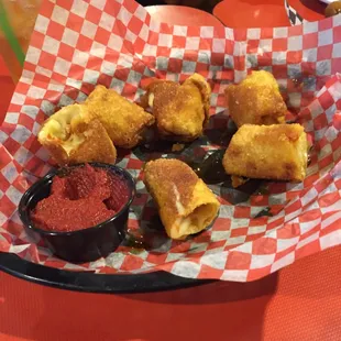 Pizza egg rolls!! Great!