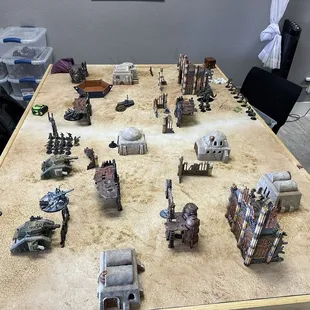 One of the large game tables they have available.