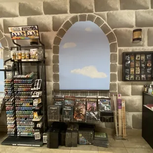 Paints, rule books, dice, accessories, and more!