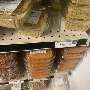 a variety of food items