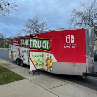 Here is the Game Truck they parked in front of our house.