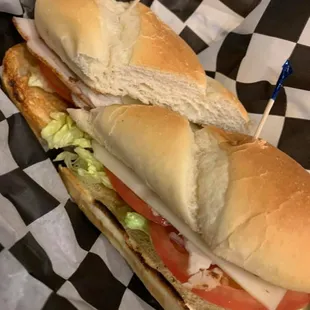Turkey and Swiss hoagie
