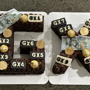 Company letter cake "GX"!