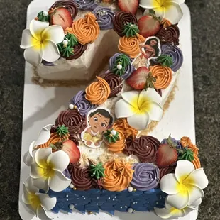 Moana birthday number 2 cake!