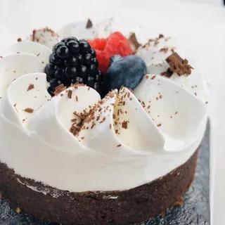 Chocolate Tart with Brownie & Meringue Cake