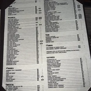 menu, sushi and sashimi