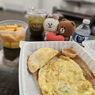Chef's Breakfast Plate comes with fruit cup