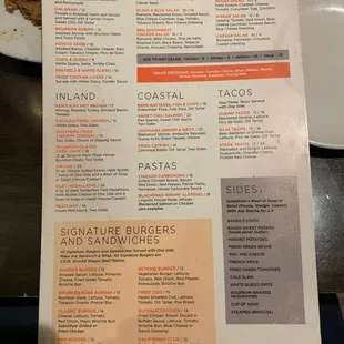 Food menu