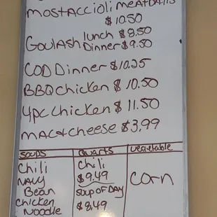 Many delicious daily specials...