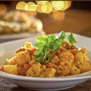 a plate of food on a table