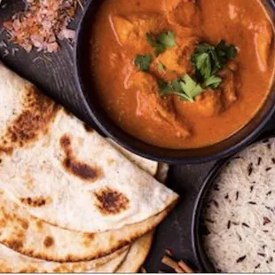 a variety of indian food