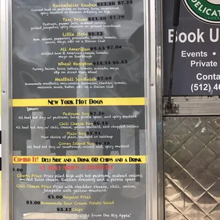 A shot of the menu just to get your taste buds running