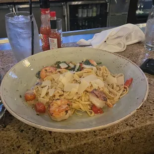 Their seafood pasta