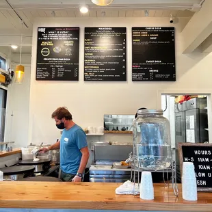 interior, sushi and sashimi