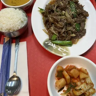 My husband said the bulgogi was &quot;ok&quot;.